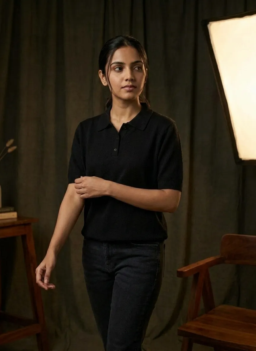 Premium Textured Polo T-Shirt - Image 3