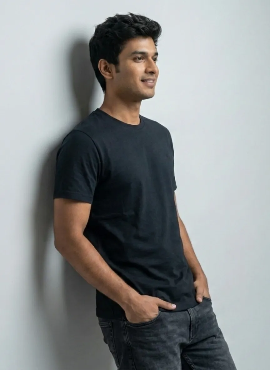 Premium Round Neck Essential T-Shirt - Image 2
