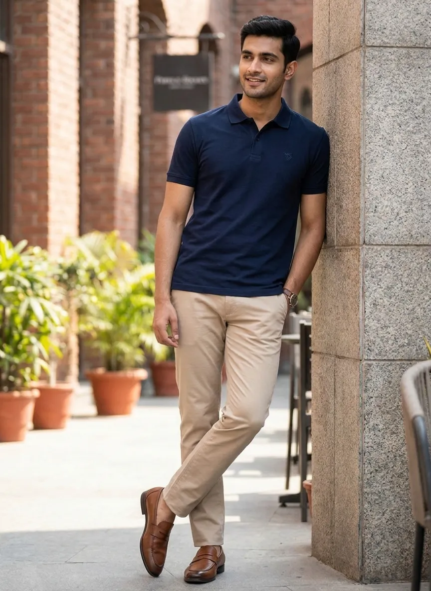 Premium Textured Polo T-Shirt - Image 2